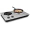 Cusimax 1800W Portable Double Hot Plate, Stainless Steel Countertop Cooktop, Silver CMHP-C180S - alternate 1